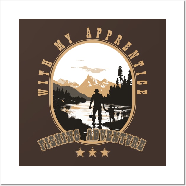 Father and Son Fishing Adventure, Fishing with my Apprentice Wall Art by VoluteVisuals